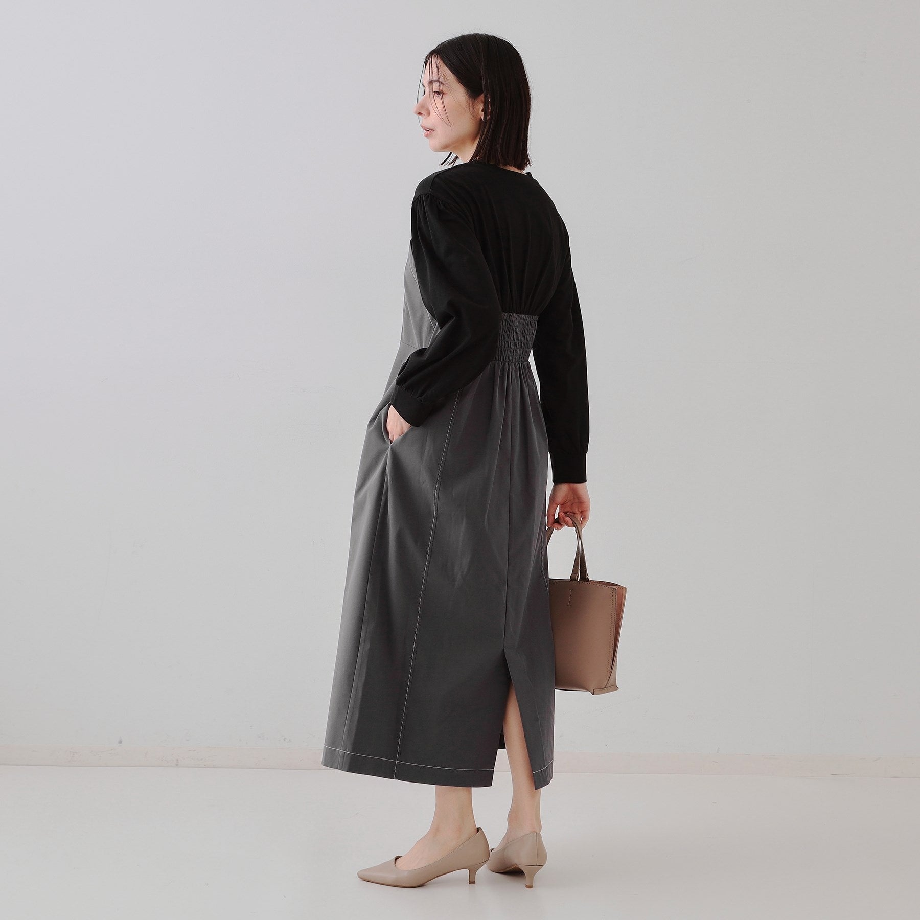 OPAQUE.CLIP OPAQUE.CLIP Bustier Docking Dress 【Machine Washable】