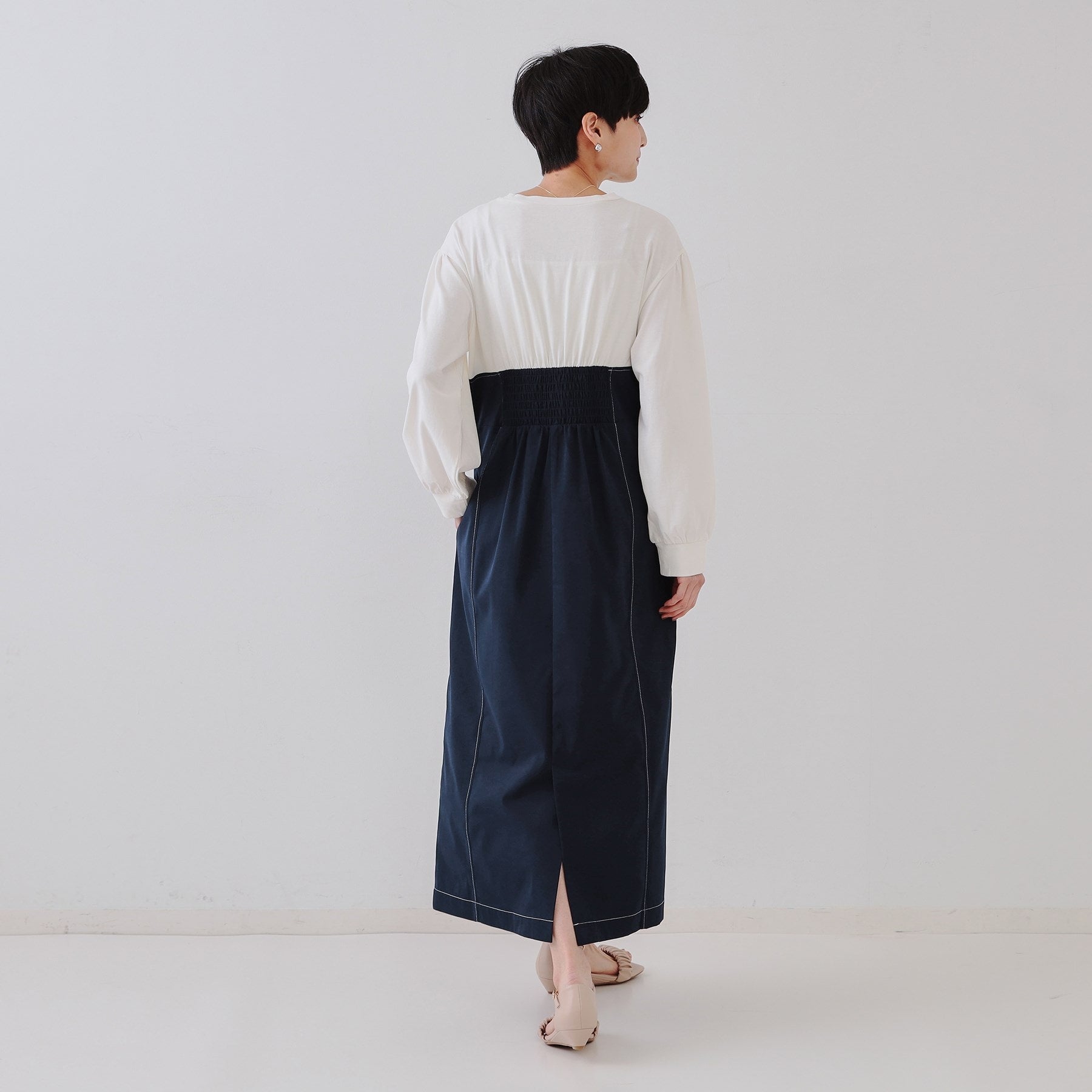 OPAQUE.CLIP OPAQUE.CLIP Bustier Docking Dress 【Machine Washable】