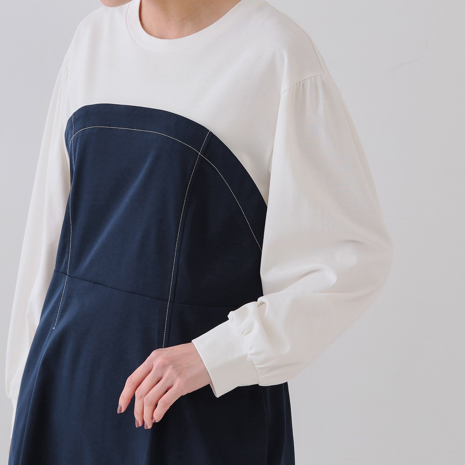 OPAQUE.CLIP OPAQUE.CLIP Bustier Docking Dress 【Machine Washable】