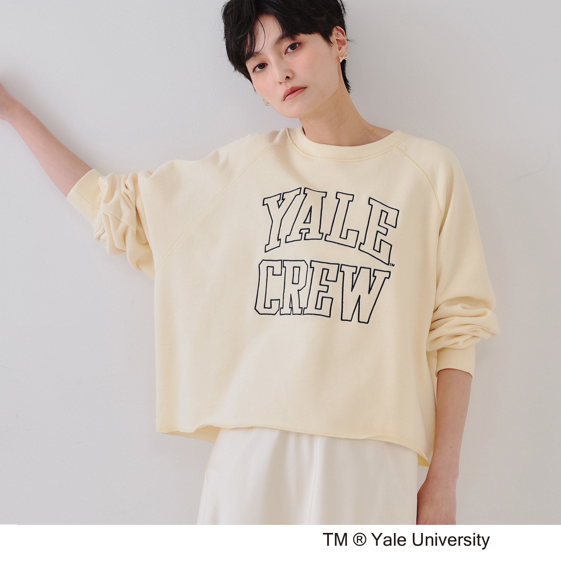 オペーク ドット クリップ OPAQUE.CLIP カレッジロゴ スウェットプルオーバー （イエロー(031)） イエロー(031)