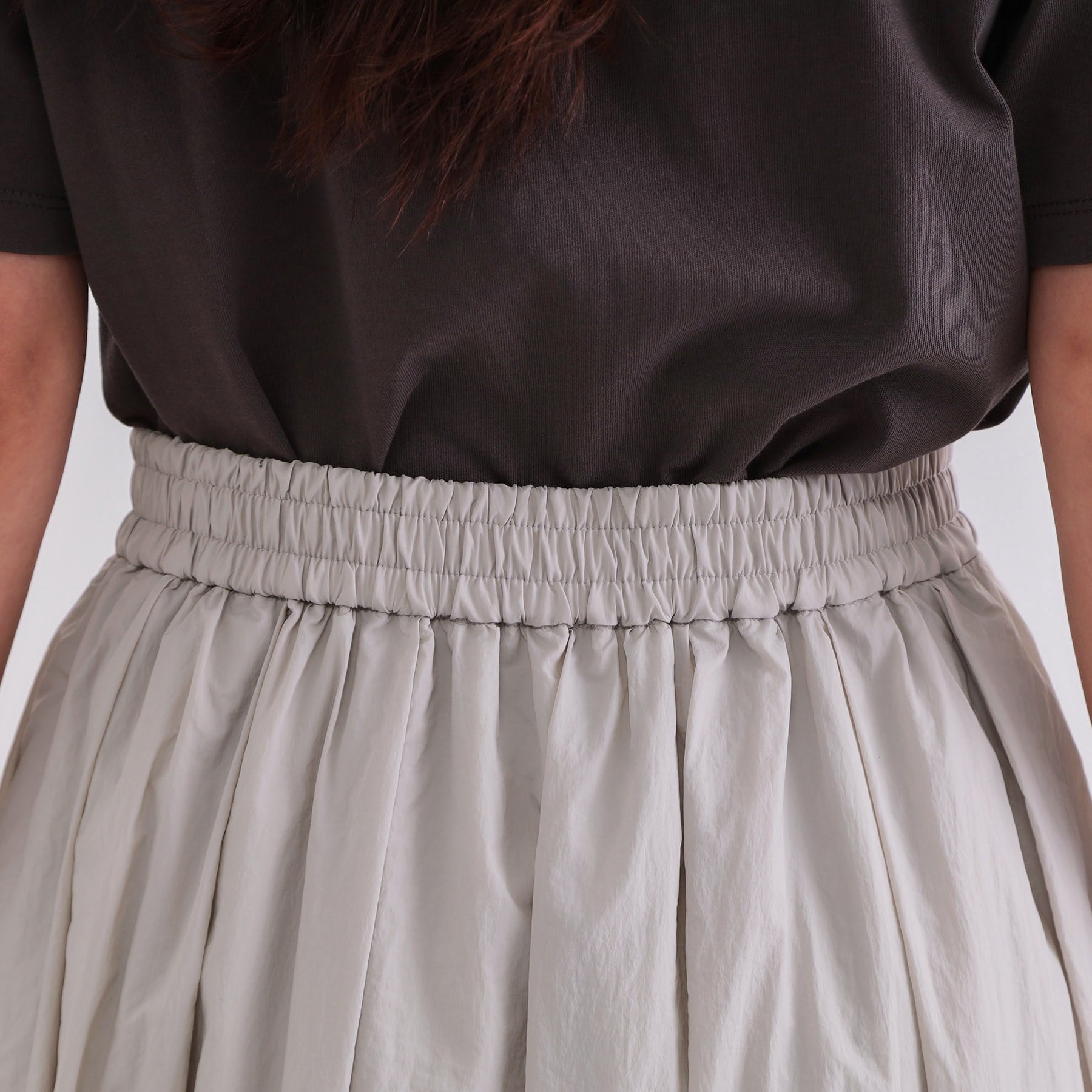 OPAQUE.CLIP OPAQUE.CLIP Sheer Vintage Easy Flare Skirt [Machine Washable]