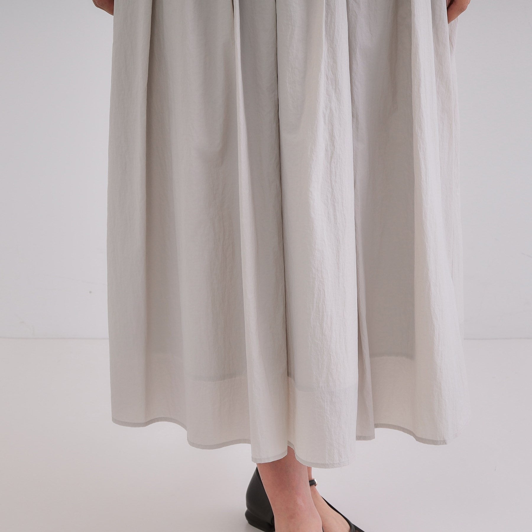 OPAQUE.CLIP OPAQUE.CLIP Sheer Vintage Easy Flare Skirt [Machine Washable]