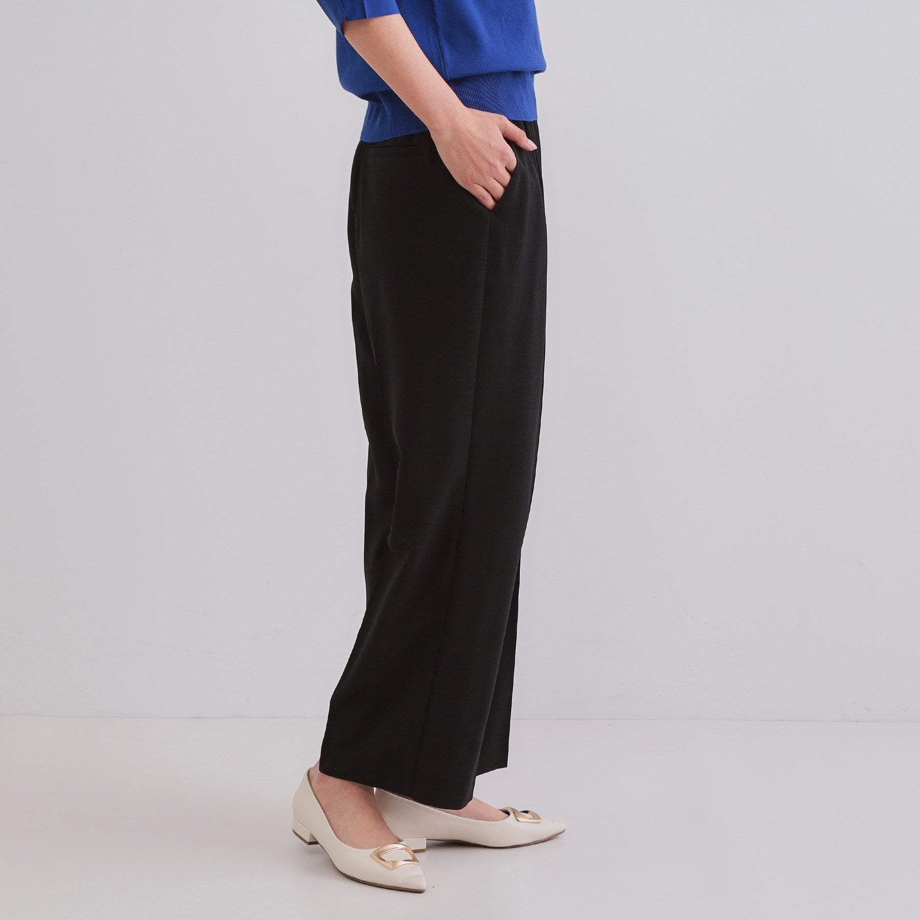 OPAQUE.CLIP OPAQUE.CLIP Beautiful Leg Easy Wide Pants / Compatible with Setups 【Stretch / Wrinkle-Resistant / Machine Washable】