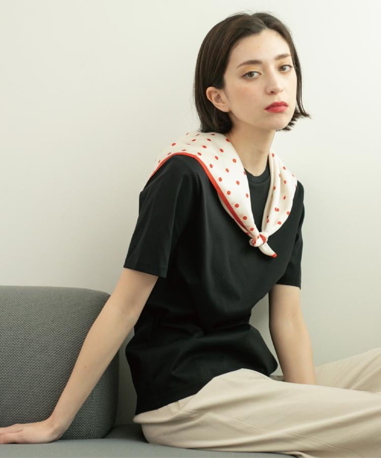 オペーク ドット クリップ OPAQUE.CLIP 《5color》ベーシックTシャツ【接触冷感／洗濯機洗い可】 （ブラック(019)） ブラック(019)