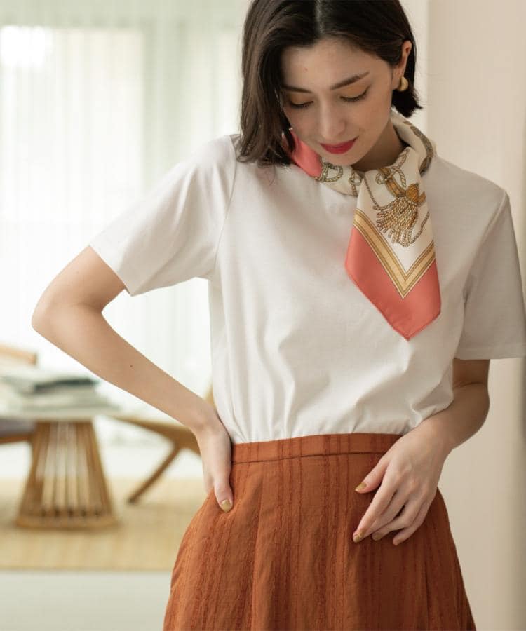 オペーク ドット クリップ OPAQUE.CLIP 《5color》ベーシックTシャツ【接触冷感／洗濯機洗い可】 （ブラック(019)） ブラック(019)
