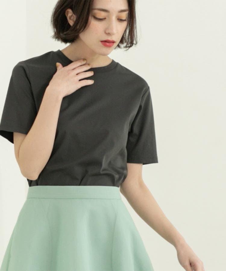 オペーク ドット クリップ OPAQUE.CLIP 《5color》ベーシックTシャツ【接触冷感／洗濯機洗い可】 （ブラック(019)） ブラック(019)