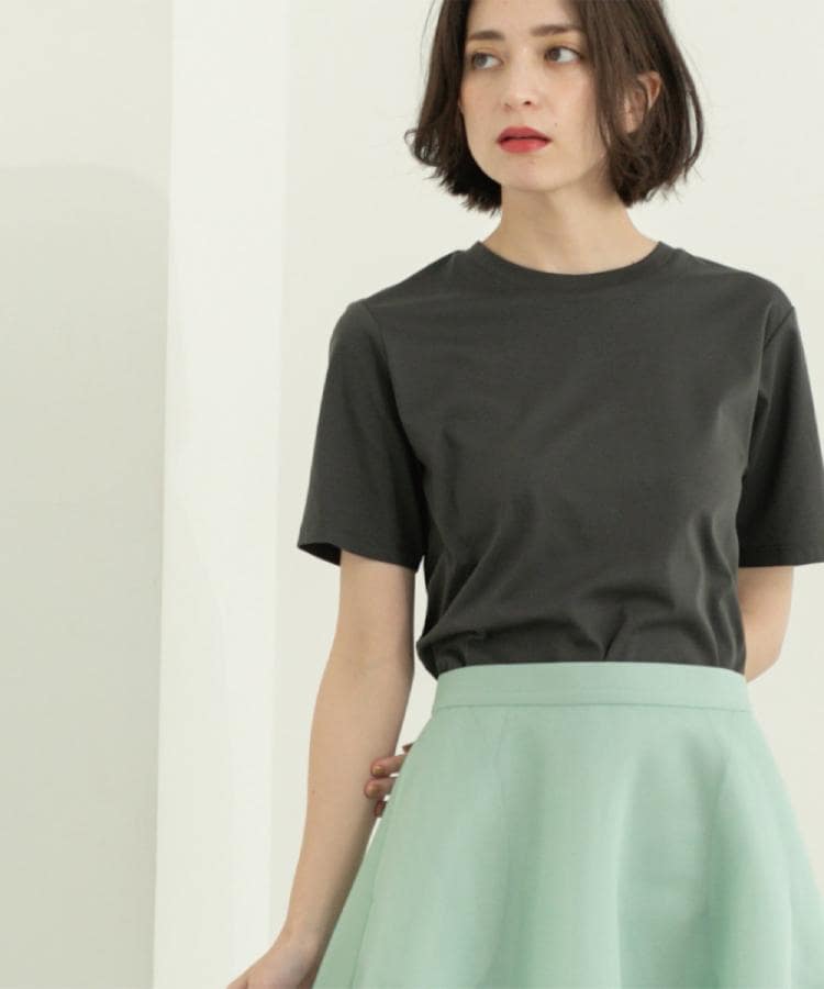 オペーク ドット クリップ OPAQUE.CLIP 《5color》ベーシックTシャツ【接触冷感／洗濯機洗い可】 （ブラック(019)） ブラック(019)