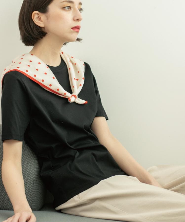 オペーク ドット クリップ OPAQUE.CLIP 《5color》ベーシックTシャツ【接触冷感／洗濯機洗い可】 （ブラック(019)） ブラック(019)