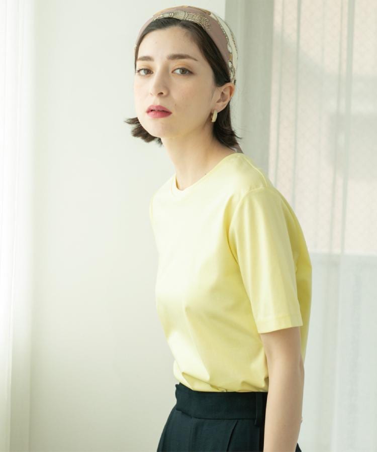 オペーク ドット クリップ OPAQUE.CLIP 《5color》ベーシックTシャツ【接触冷感／洗濯機洗い可】 （ブラック(019)） ブラック(019)