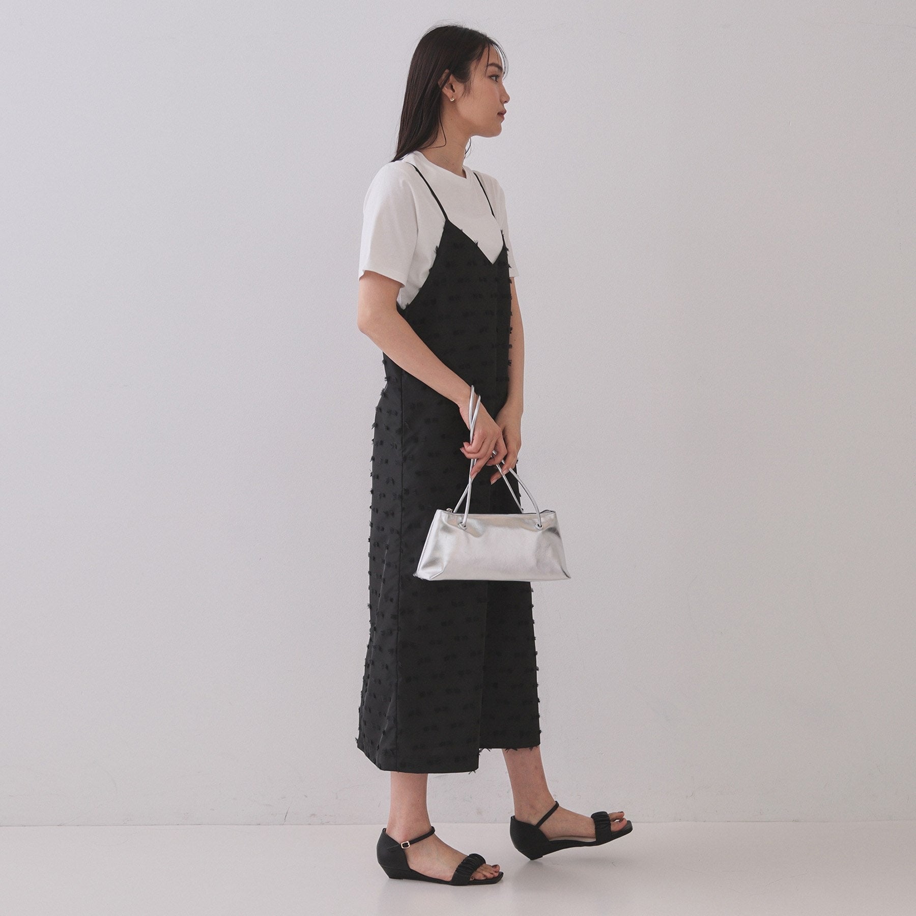 オペーク ドット クリップ OPAQUE.CLIP 《5color》ベーシックTシャツ【接触冷感／洗濯機洗い可】 （チャコールグレー(014)） チャコールグレー(014)