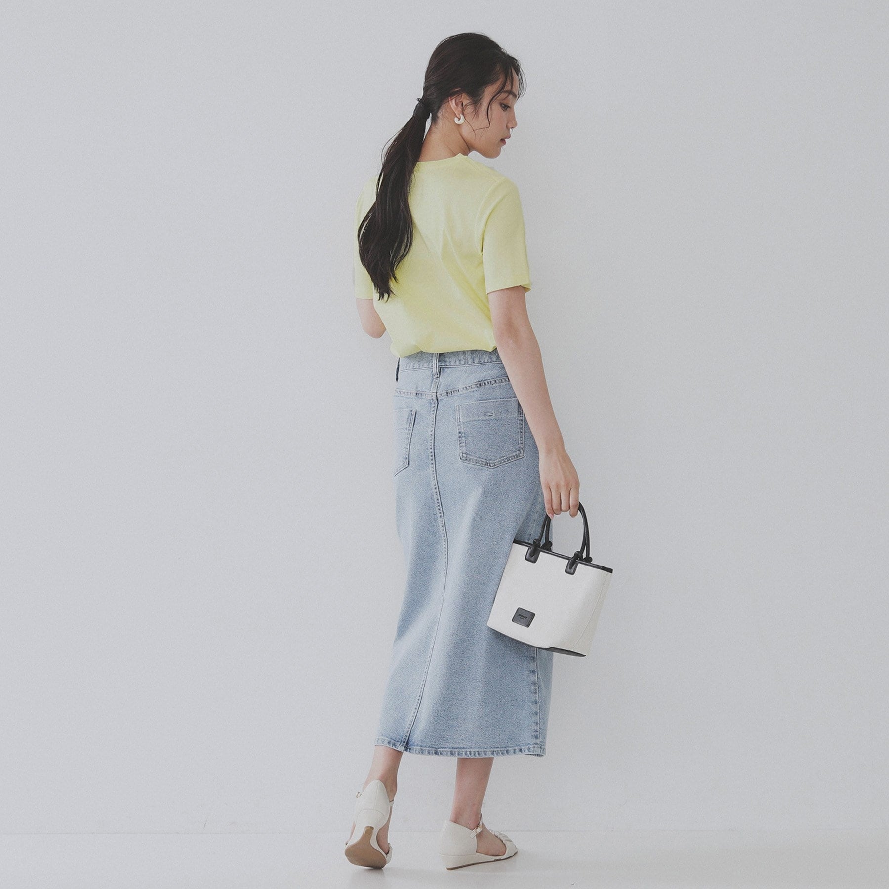 オペーク ドット クリップ OPAQUE.CLIP 《5color》ベーシックTシャツ【接触冷感／洗濯機洗い可】 （チャコールグレー(014)） チャコールグレー(014)