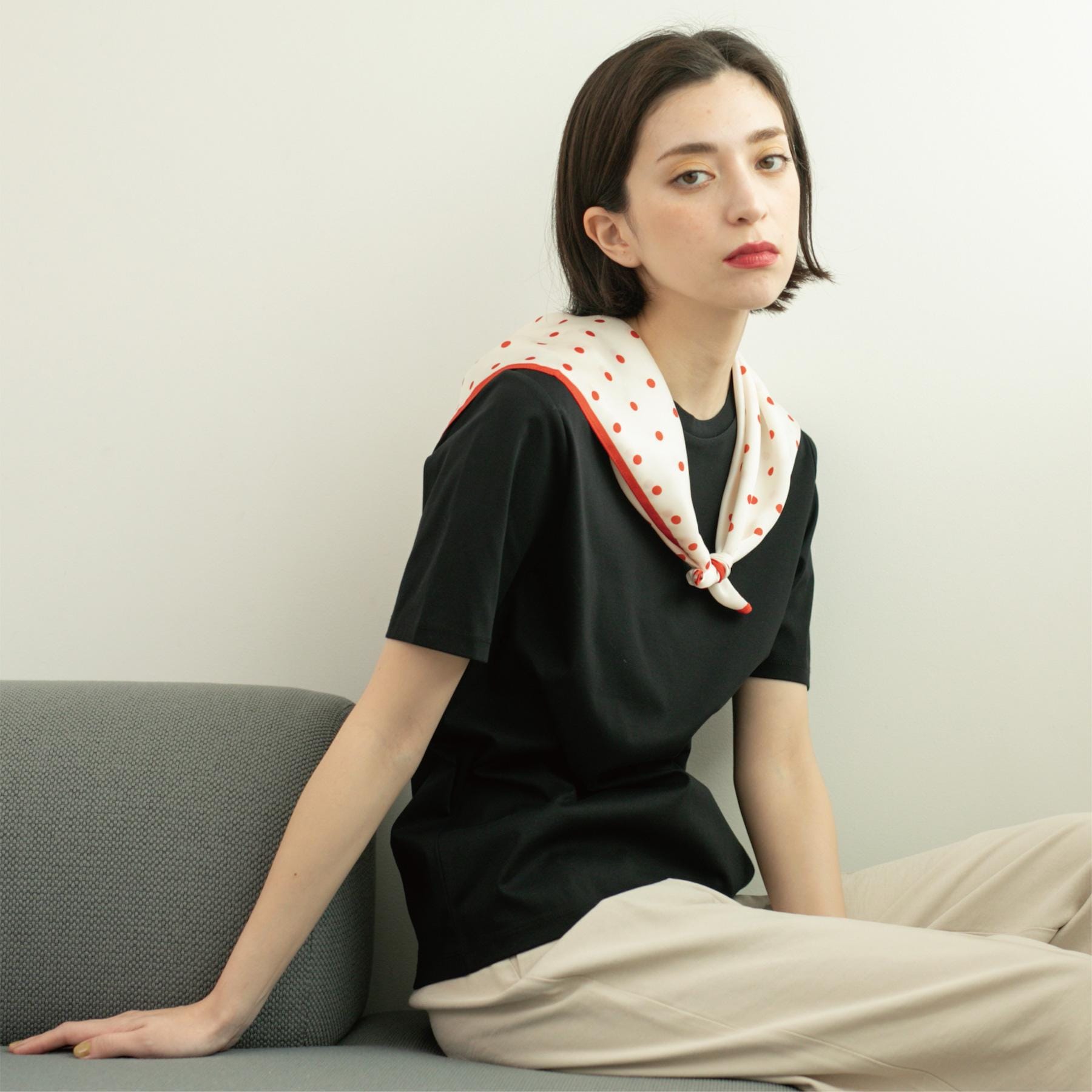 オペーク ドット クリップ OPAQUE.CLIP 《5color》ベーシックTシャツ【接触冷感／洗濯機洗い可】 （ブラック(019)） ブラック(019)