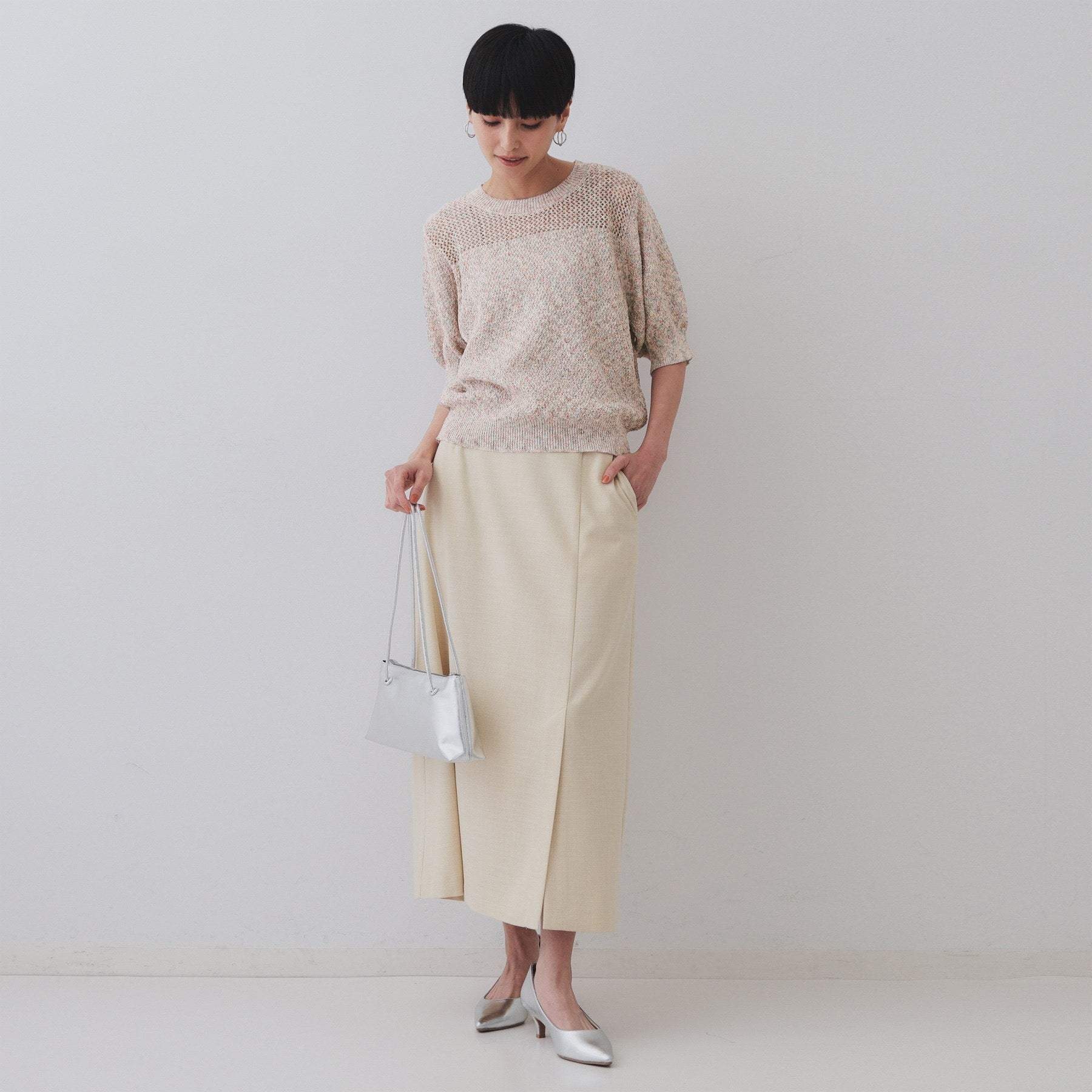 オペーク ドット クリップ OPAQUE.CLIP MIXヤーンカラーニット【洗濯機洗い可／抗ピル】 （ネイビー(494)） ネイビー(494)