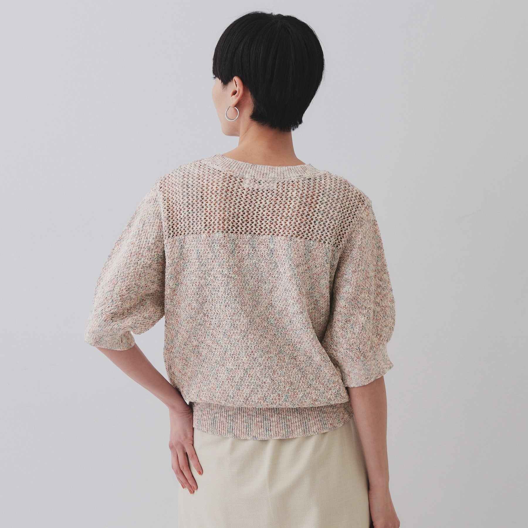 オペーク ドット クリップ OPAQUE.CLIP MIXヤーンカラーニット【洗濯機洗い可／抗ピル】 （ネイビー(494)） ネイビー(494)