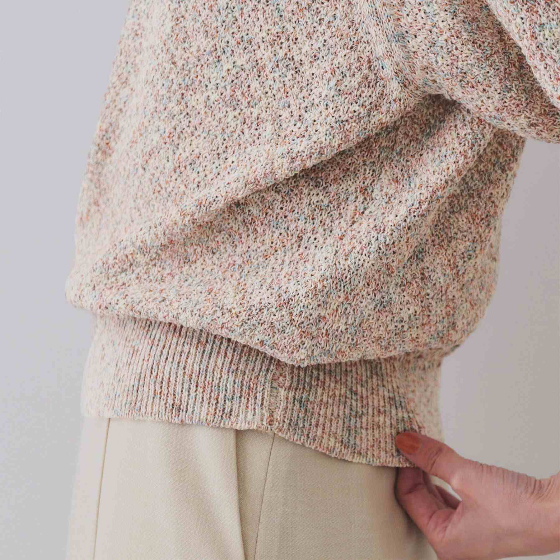 オペーク ドット クリップ OPAQUE.CLIP MIXヤーンカラーニット【洗濯機洗い可／抗ピル】 （ネイビー(494)） ネイビー(494)