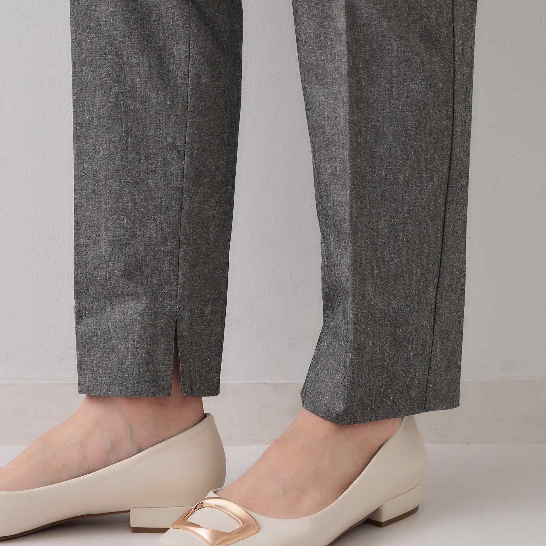 オペーク ドット クリップ OPAQUE.CLIP 麻混ハイストレッチイージースティックパンツ【洗濯機洗い可】 （ベージュ(052)） ベージュ(052)