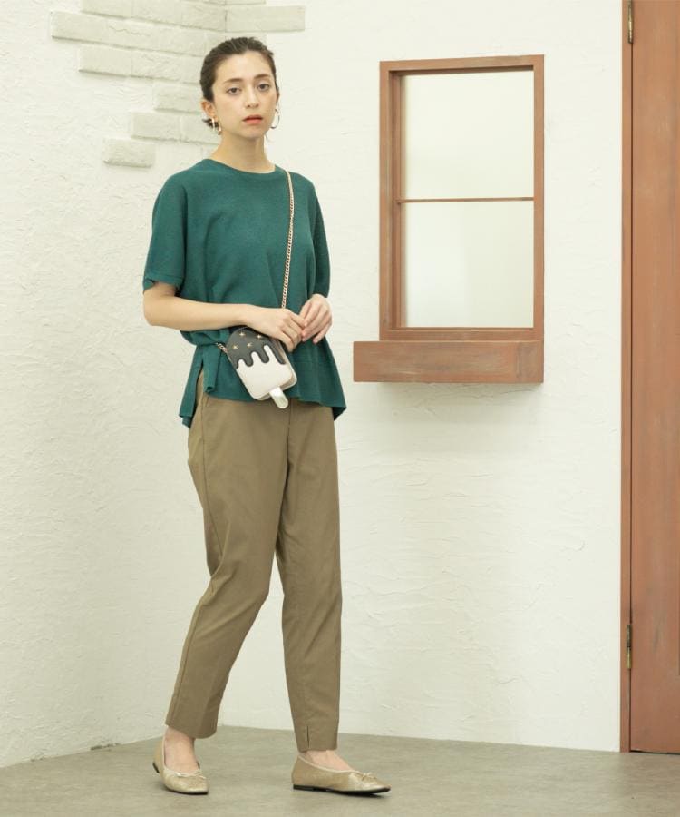 オペーク ドット クリップ OPAQUE.CLIP ハイストレッチスティックパンツ【洗濯機洗い可／接触冷感】 （ライトベージュ(051)） ライトベージュ(051)