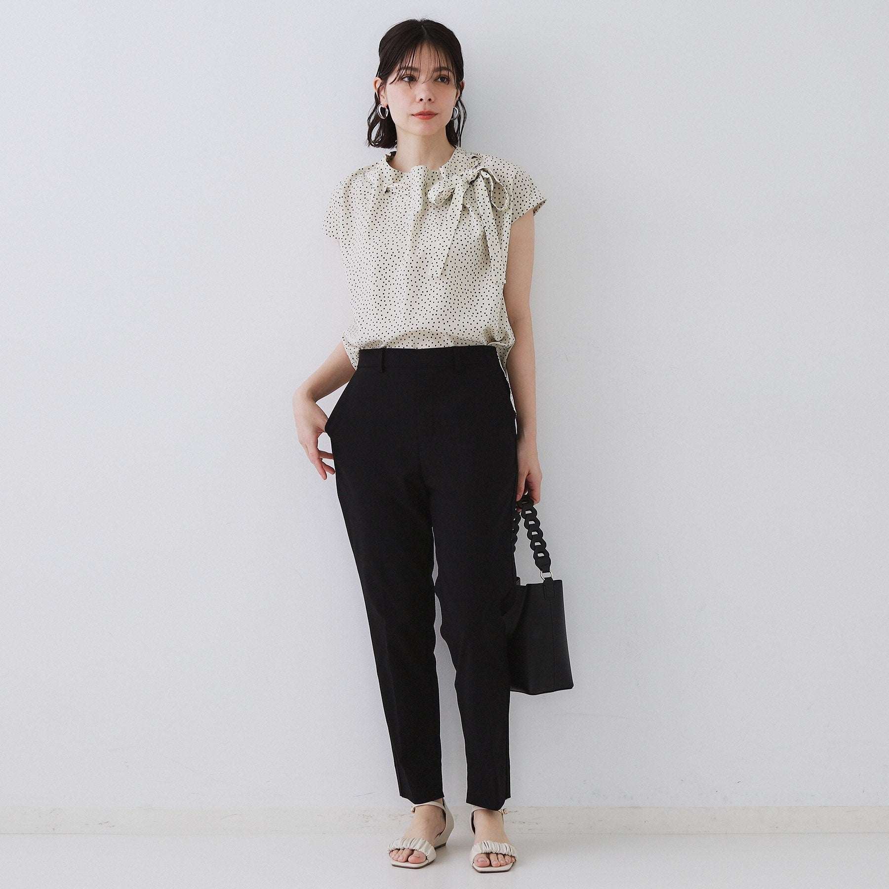 オペーク ドット クリップ OPAQUE.CLIP ハイストレッチスティックパンツ【洗濯機洗い可／接触冷感】 （ネイビー(094)） ネイビー(094)