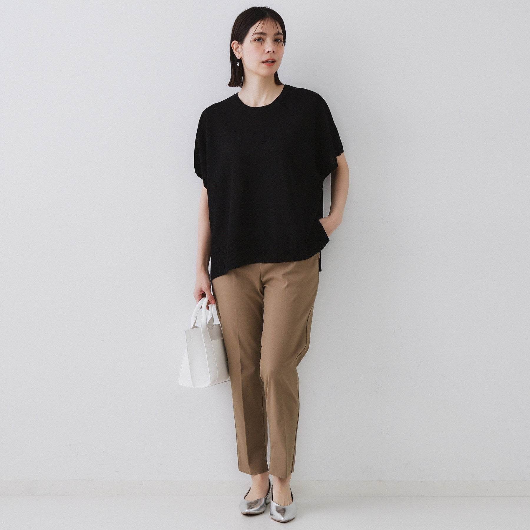 オペーク ドット クリップ OPAQUE.CLIP ハイストレッチスティックパンツ【洗濯機洗い可／接触冷感】 （ネイビー(094)） ネイビー(094)