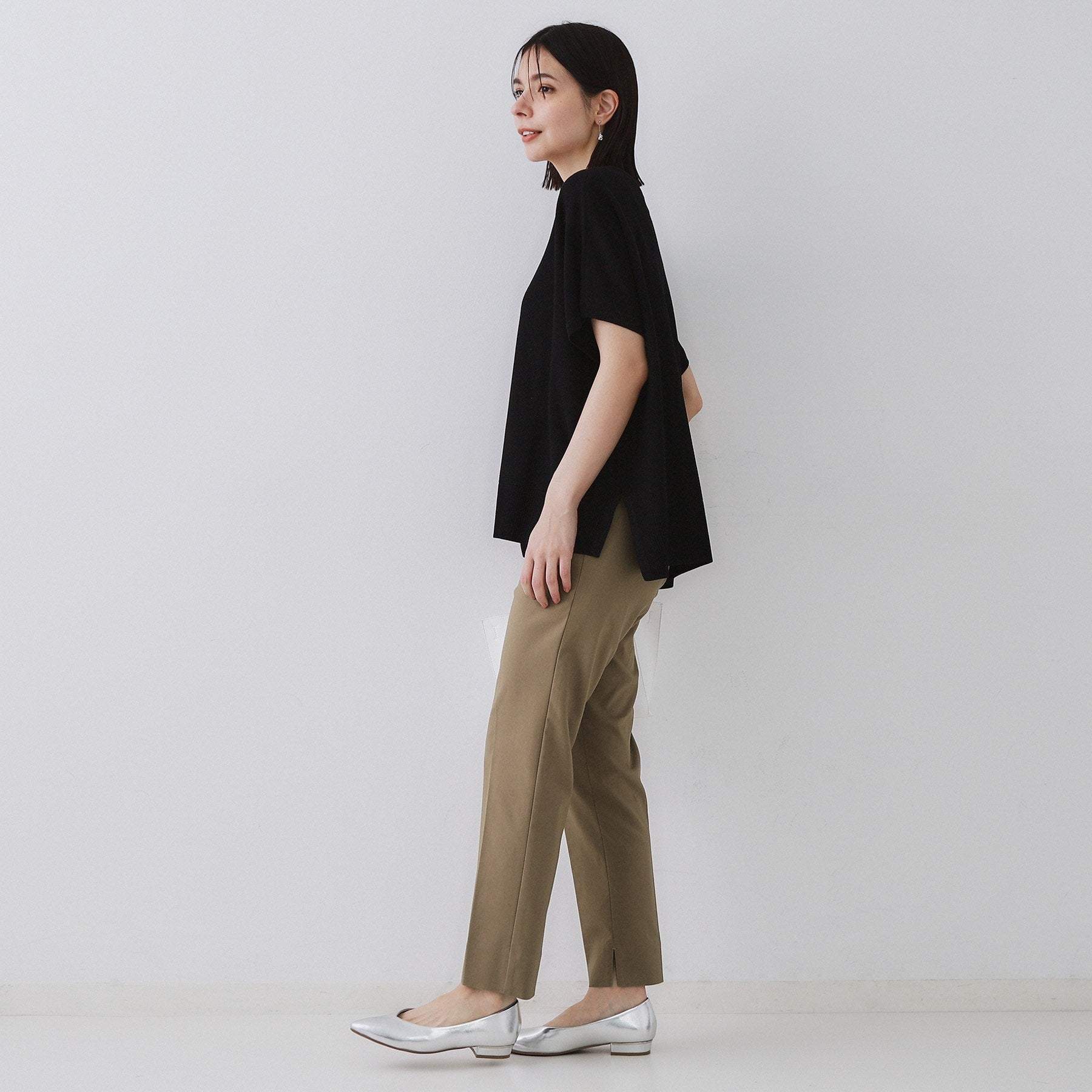 オペーク ドット クリップ OPAQUE.CLIP ハイストレッチスティックパンツ【洗濯機洗い可／接触冷感】 （ネイビー(094)） ネイビー(094)