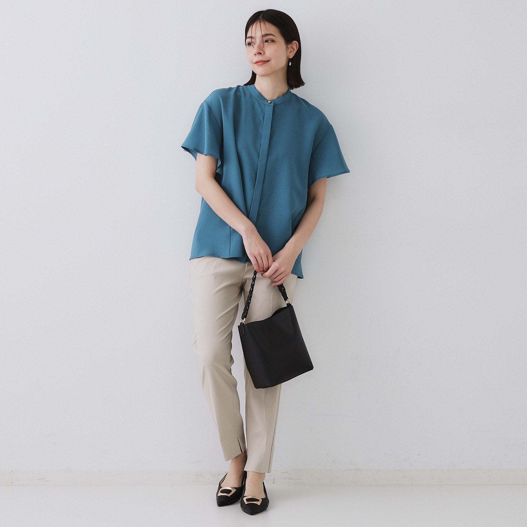 オペーク ドット クリップ OPAQUE.CLIP ハイストレッチスティックパンツ【洗濯機洗い可／接触冷感】 （ネイビー(094)） ネイビー(094)