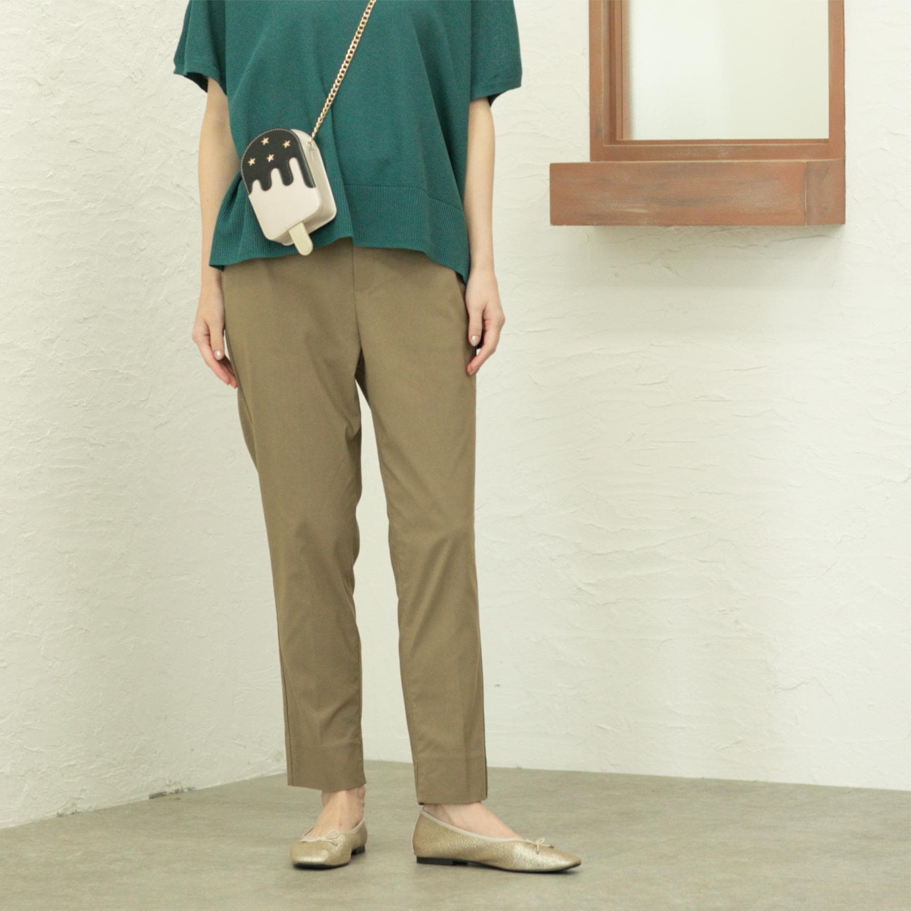 オペーク ドット クリップ OPAQUE.CLIP ハイストレッチスティックパンツ【洗濯機洗い可／接触冷感】 （モカブラウン(042)） モカブラウン(042)