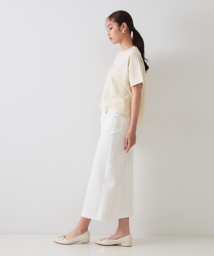 オペーク ドット クリップ OPAQUE.CLIP スパンコールサマーニット【洗濯機洗い可／抗ピル】 （アイボリー(004)） アイボリー(004)