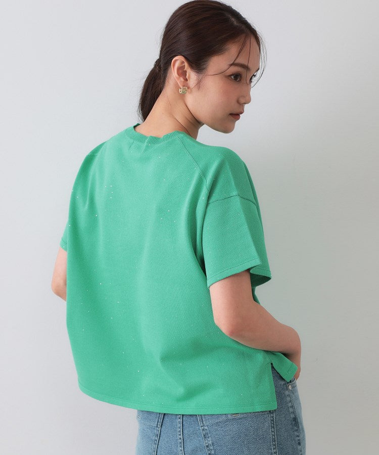 オペーク ドット クリップ OPAQUE.CLIP スパンコールサマーニット【洗濯機洗い可／抗ピル】 （アイボリー(004)） アイボリー(004)