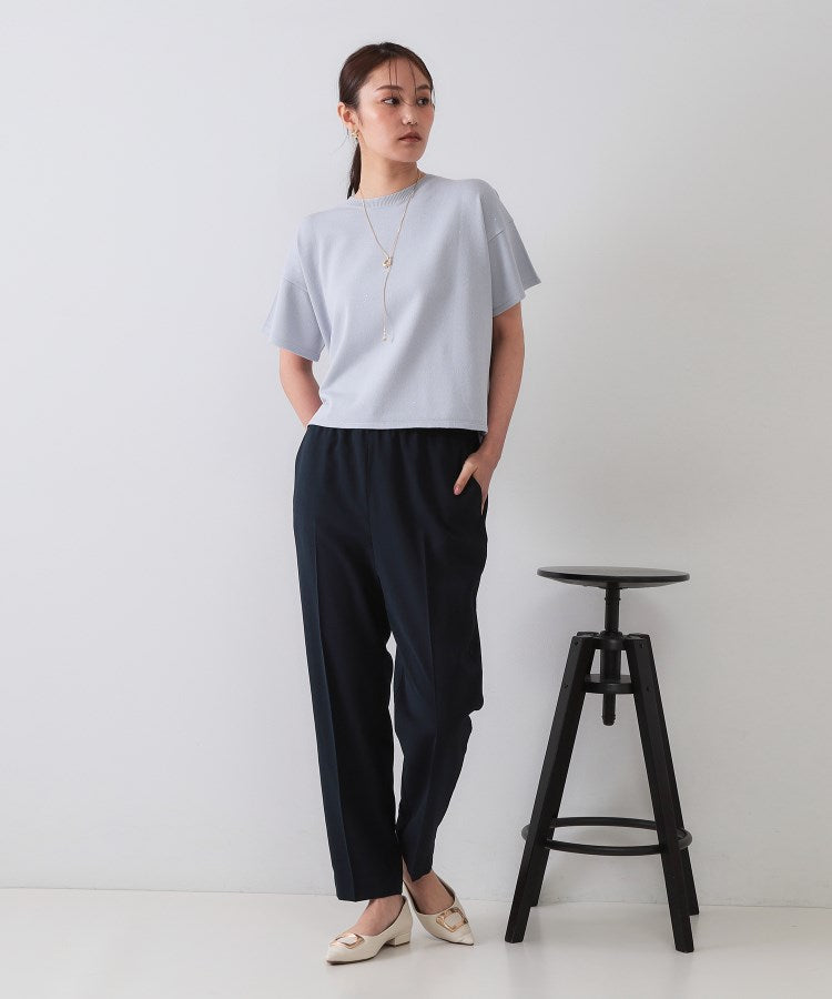 オペーク ドット クリップ OPAQUE.CLIP スパンコールサマーニット【洗濯機洗い可／抗ピル】 （アイボリー(004)） アイボリー(004)