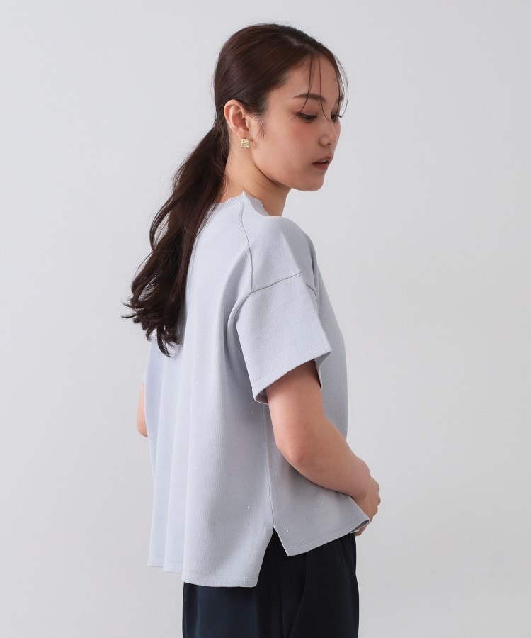 オペーク ドット クリップ OPAQUE.CLIP スパンコールサマーニット【洗濯機洗い可／抗ピル】 （アイボリー(004)） アイボリー(004)