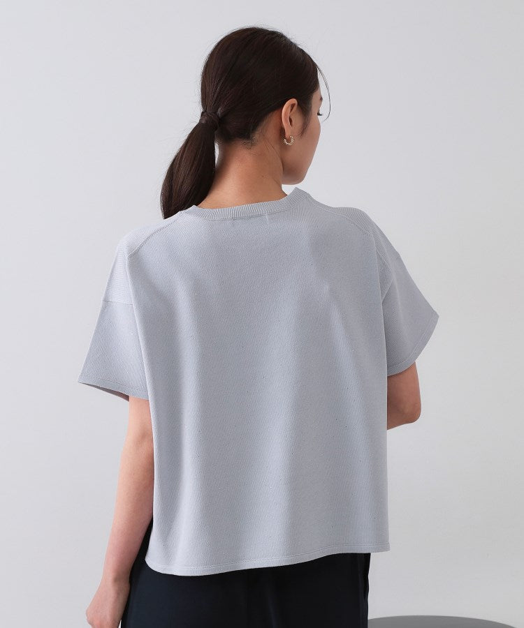 オペーク ドット クリップ OPAQUE.CLIP スパンコールサマーニット【洗濯機洗い可／抗ピル】 （アイボリー(004)） アイボリー(004)