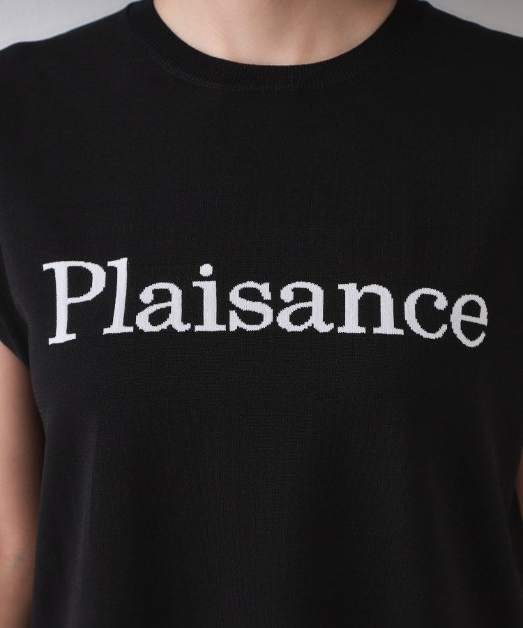 オペーク ドット クリップ OPAQUE.CLIP UV／接触冷感 ロゴフレンチスリーブニット【洗濯機洗い可／抗ピル】 （ブラック(019)） ブラック(019)