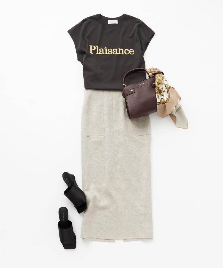 オペーク ドット クリップ OPAQUE.CLIP UV／接触冷感 ロゴフレンチスリーブニット【洗濯機洗い可／抗ピル】 （ブラック(019)） ブラック(019)