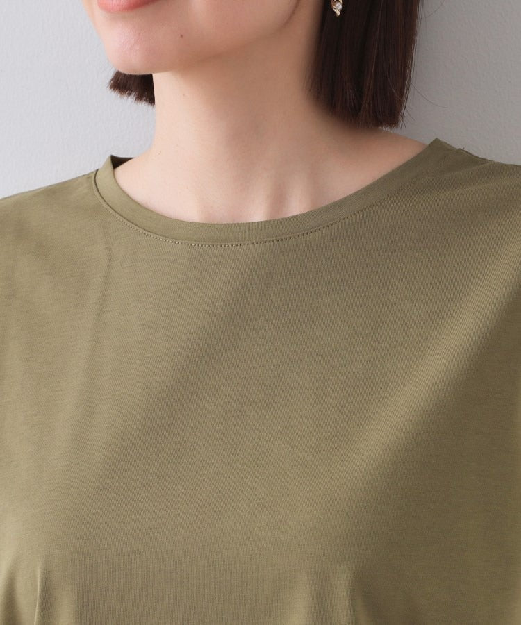 オペーク ドット クリップ OPAQUE.CLIP ボクシーノースリーブカットソー【洗濯機洗い可】 （カーキ(027)） カーキ(027)