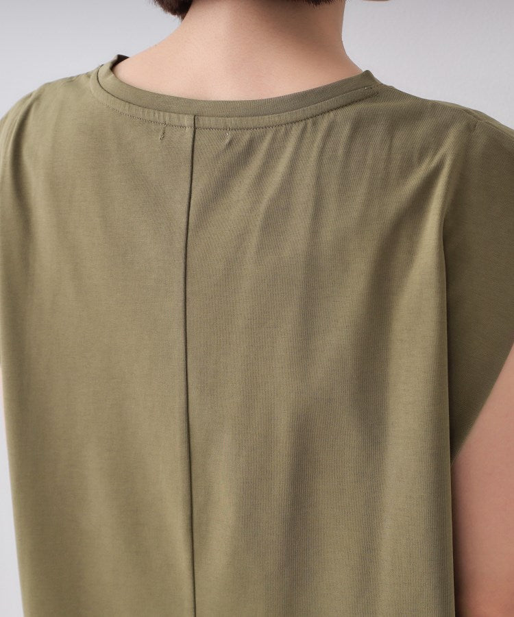 オペーク ドット クリップ OPAQUE.CLIP ボクシーノースリーブカットソー【洗濯機洗い可】 （カーキ(027)） カーキ(027)