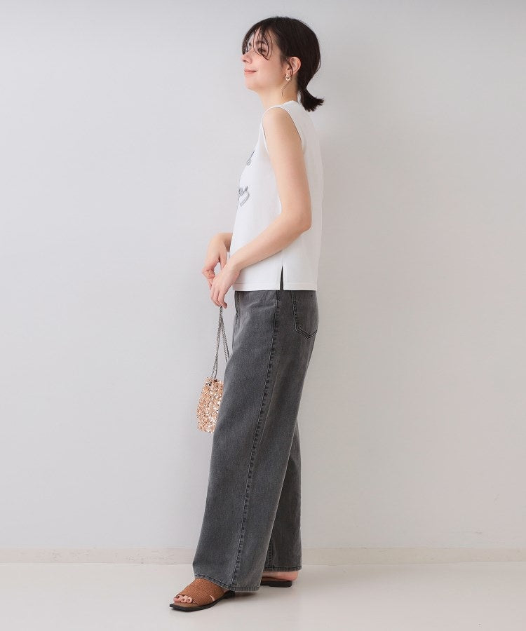 オペーク ドット クリップ OPAQUE.CLIP ラメテープロゴニット【洗濯機洗い可／抗ピル】 （ブラック(019)） ブラック(019)