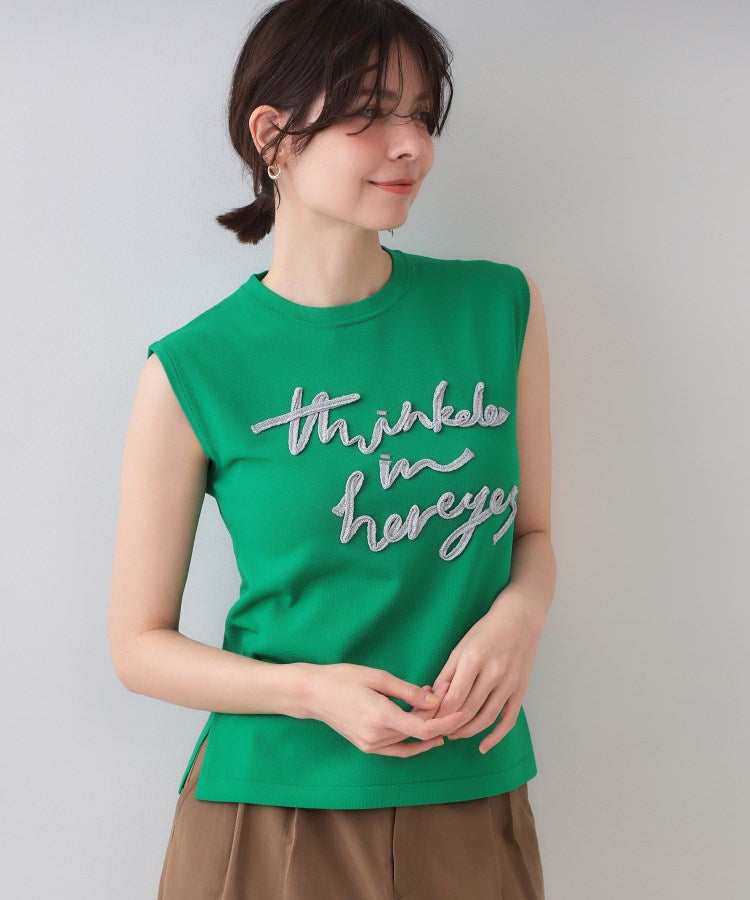 オペーク ドット クリップ OPAQUE.CLIP ラメテープロゴニット【洗濯機洗い可／抗ピル】 （ブラック(019)） ブラック(019)