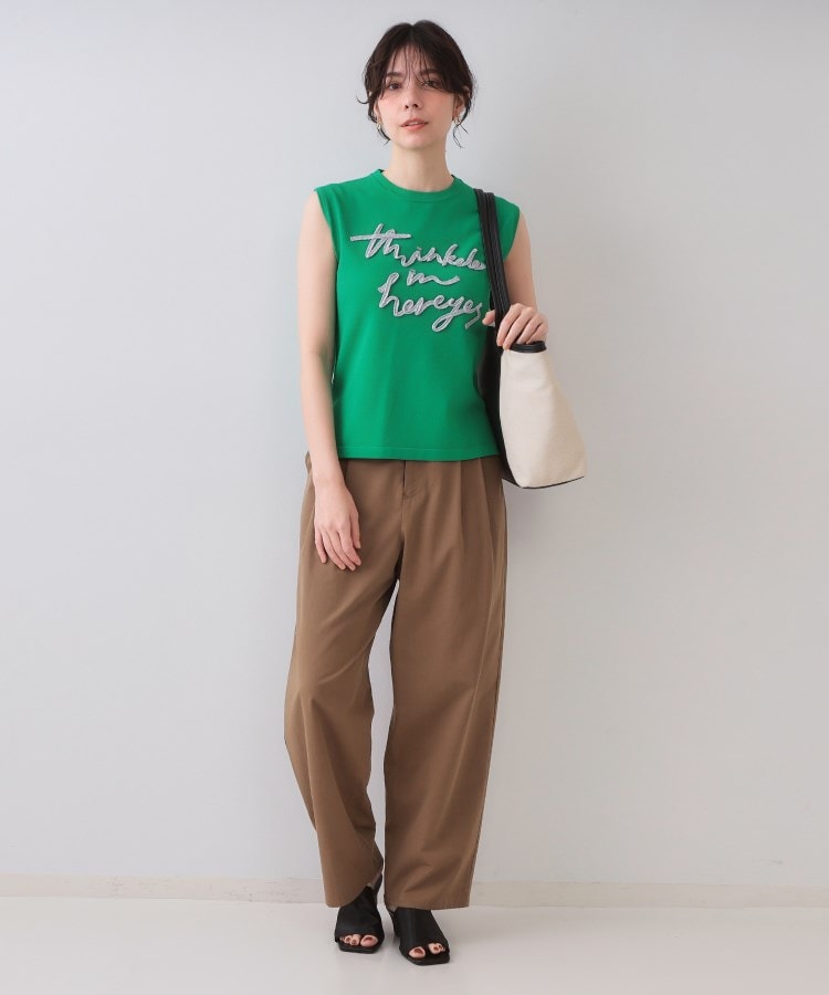 オペーク ドット クリップ OPAQUE.CLIP ラメテープロゴニット【洗濯機洗い可／抗ピル】 （ブラック(019)） ブラック(019)