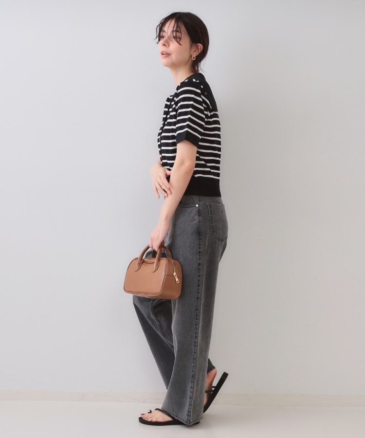 オペーク ドット クリップ OPAQUE.CLIP セーラーカラーボーダーニット【洗濯機洗い可】 （ボルドー(364)） ボルドー(364)