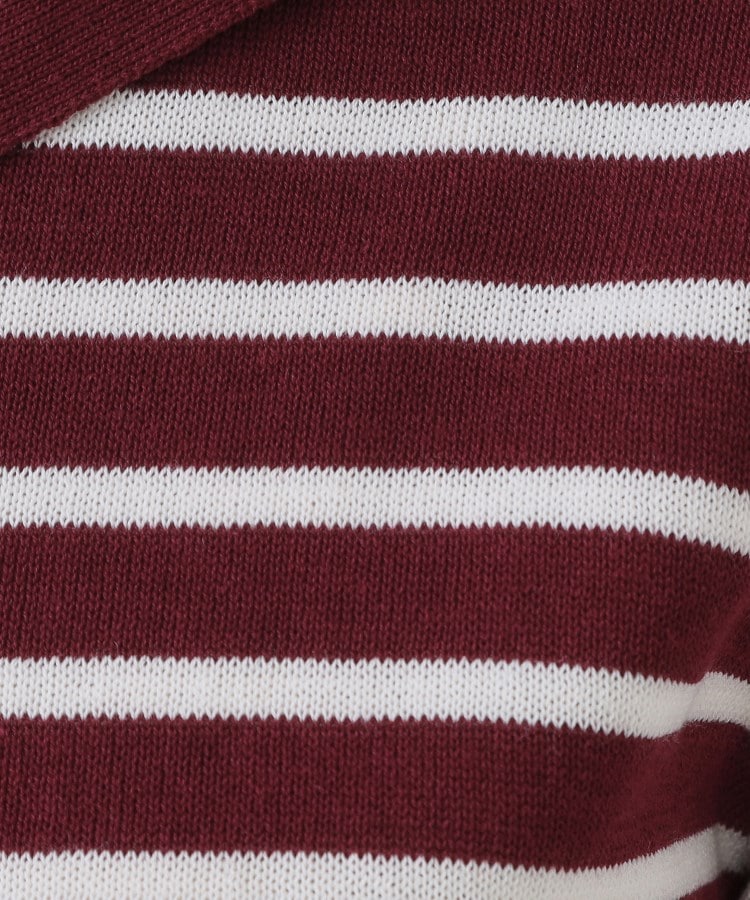 オペーク ドット クリップ OPAQUE.CLIP セーラーカラーボーダーニット【洗濯機洗い可】 （ボルドー(364)） ボルドー(364)