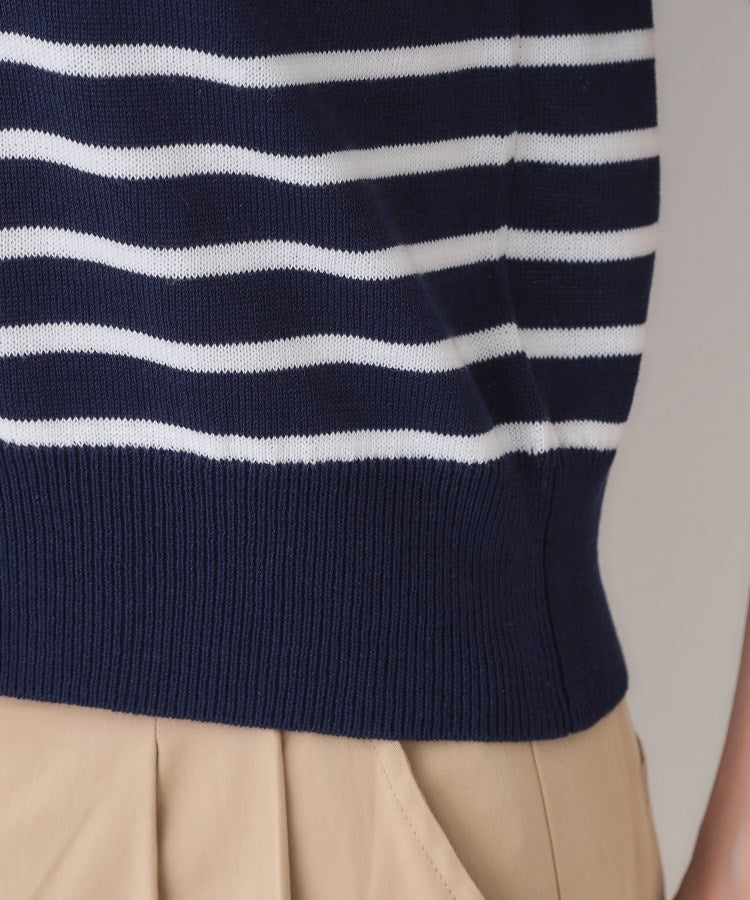 オペーク ドット クリップ OPAQUE.CLIP セーラーカラーボーダーニット【洗濯機洗い可】 （ボルドー(364)） ボルドー(364)