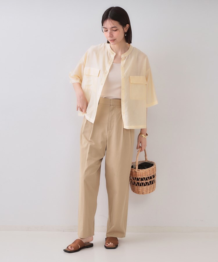 オペーク ドット クリップ OPAQUE.CLIP シアーダブルポケットシャツ【洗濯機洗い可】 （ラベンダー(080)） ラベンダー(080)