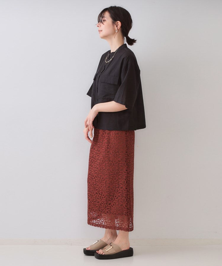 オペーク ドット クリップ OPAQUE.CLIP シアーダブルポケットシャツ【洗濯機洗い可】 （ラベンダー(080)） ラベンダー(080)