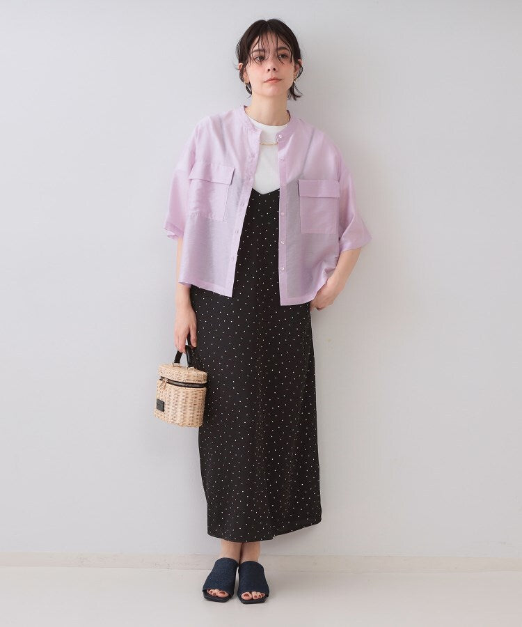 オペーク ドット クリップ OPAQUE.CLIP シアーダブルポケットシャツ【洗濯機洗い可】 （ラベンダー(080)） ラベンダー(080)