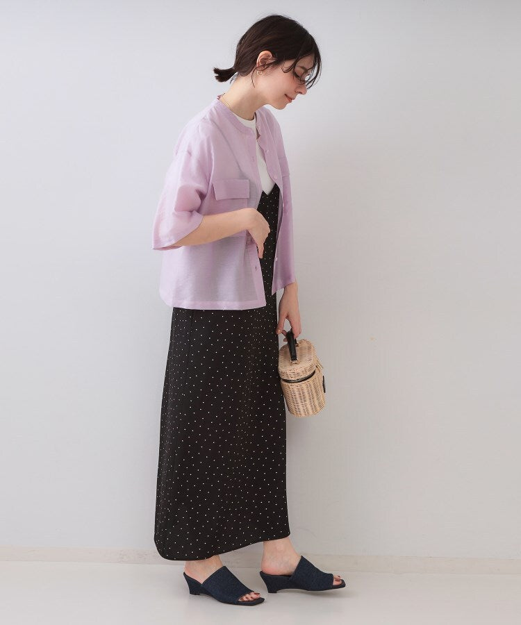 オペーク ドット クリップ OPAQUE.CLIP シアーダブルポケットシャツ【洗濯機洗い可】 （ラベンダー(080)） ラベンダー(080)