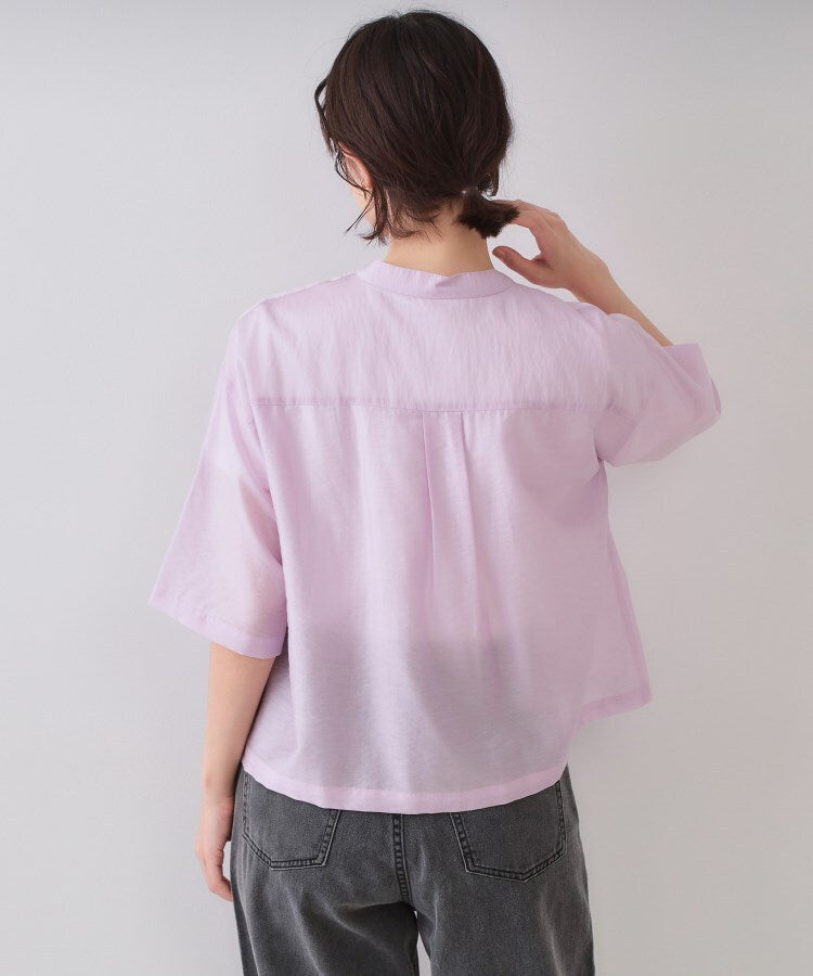 オペーク ドット クリップ OPAQUE.CLIP シアーダブルポケットシャツ【洗濯機洗い可】 （ラベンダー(080)） ラベンダー(080)