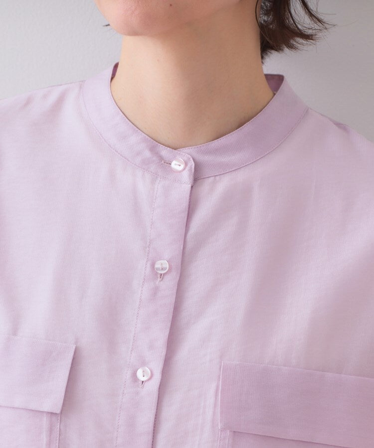 オペーク ドット クリップ OPAQUE.CLIP シアーダブルポケットシャツ【洗濯機洗い可】 （ラベンダー(080)） ラベンダー(080)