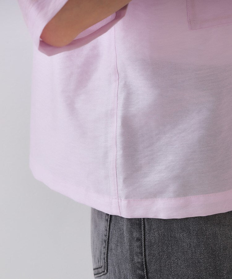 オペーク ドット クリップ OPAQUE.CLIP シアーダブルポケットシャツ【洗濯機洗い可】 （ラベンダー(080)） ラベンダー(080)