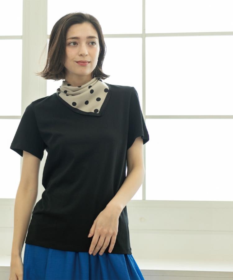 オペーク ドット クリップ OPAQUE.CLIP UV／接触冷感 スビンコットン混ベーシックTシャツ （ネイビー(094)） ネイビー(094)