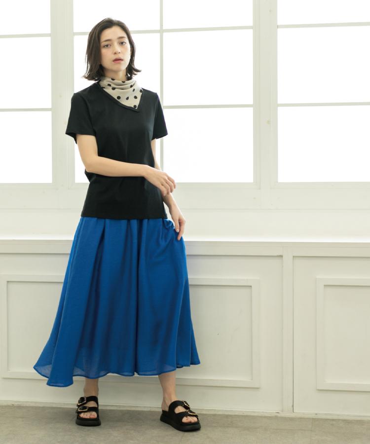 オペーク ドット クリップ OPAQUE.CLIP UV／接触冷感 スビンコットン混ベーシックTシャツ （ネイビー(094)） ネイビー(094)